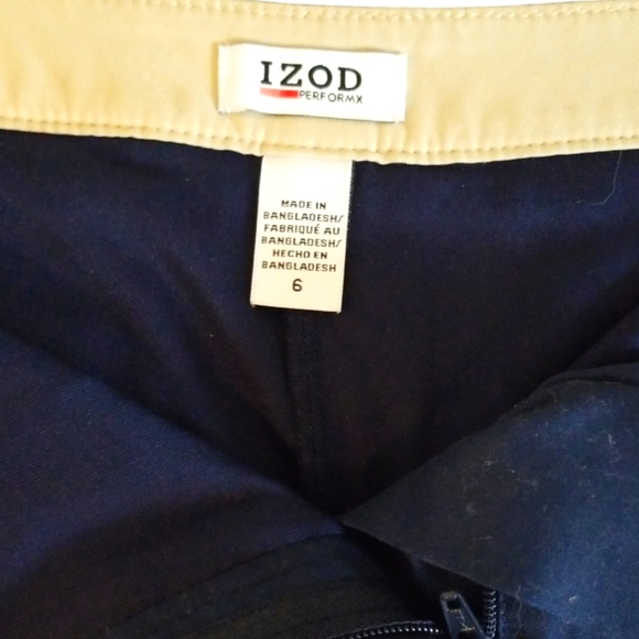 Izod Navy and Tan Athletic Performex Skort - Picture 3 of 3